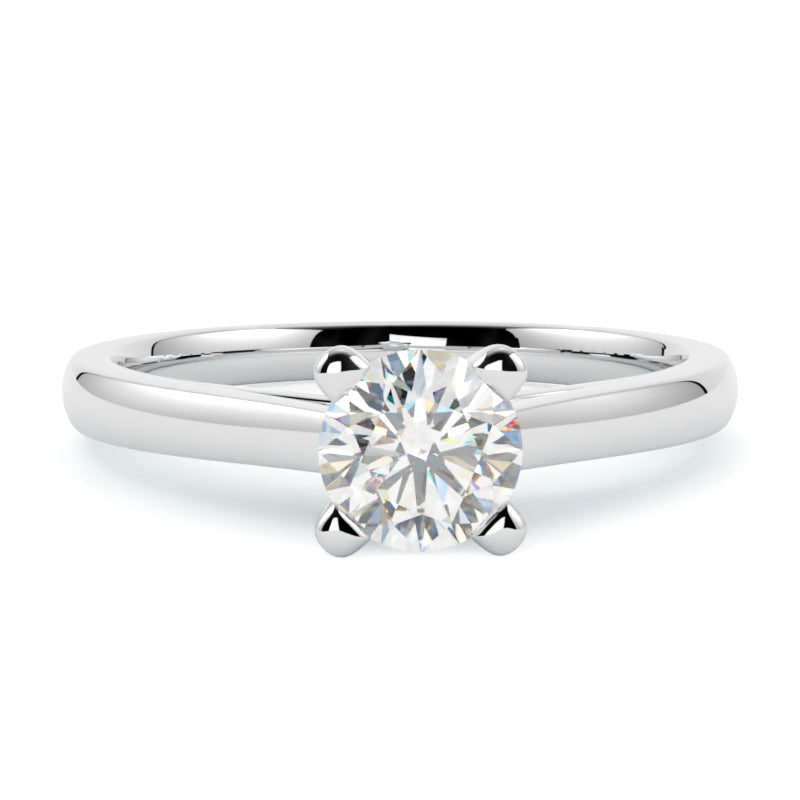 Pierścionek z diamentem 0,40 ct Olivia – złoto białe 585 – GOLDPORT